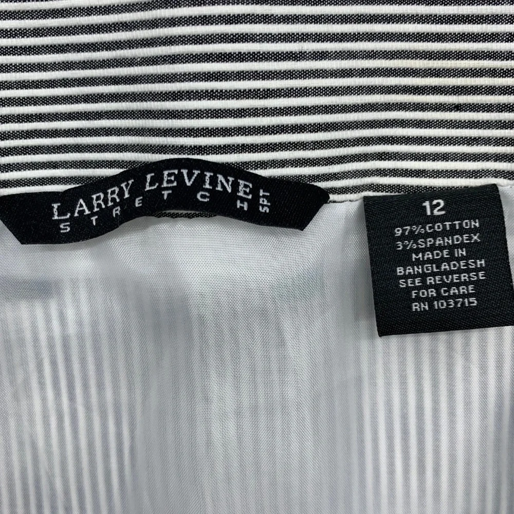 🎉Larry Levine Black & White Striped Skirt - Picture 3 of 5